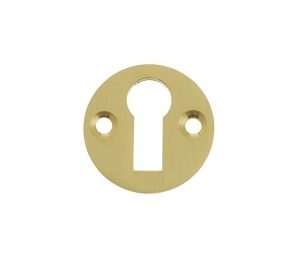 Frelan Hardware Standard Profile Round Escutcheon, Satin Brass