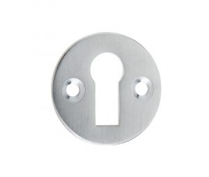 Frelan Hardware Standard Profile Round Escutcheon, Satin Chrome