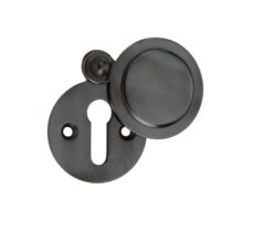 Frelan Hardware Standard Profile Round Covered Escutcheon, Dark Bronze