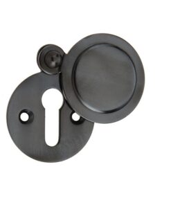Frelan Hardware Standard Profile Round Covered Escutcheon, Dark Bronze