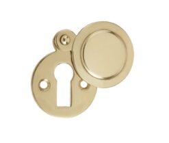 Frelan Hardware Standard Profile Round Covered Escutcheon, Polished Brass