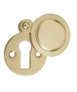 Frelan Hardware Standard Profile Round Covered Escutcheon, Polished Brass