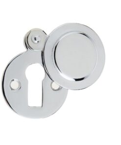 Frelan Hardware Standard Profile Round Covered Escutcheon, Polished Chrome