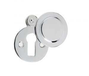 Frelan Hardware Standard Profile Round Covered Escutcheon, Polished Chrome