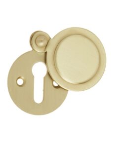 Frelan Hardware Standard Profile Round Covered Escutcheon, Satin Brass
