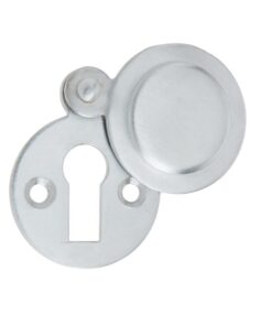 Frelan Hardware Standard Profile Round Covered Escutcheon, Satin Chrome