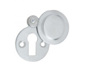 Frelan Hardware Standard Profile Round Covered Escutcheon, Satin Chrome