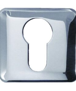 Frelan Hardware Euro Profile Square Escutcheon, Polished Chrome