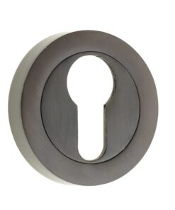 Frelan Hardware Euro Profile Escutcheons, Dark Bronze Finish