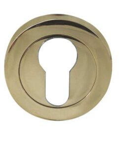 Frelan Hardware Euro Profile Escutcheon, PVD Stainless Brass
