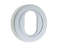 Frelan Hardware Oval Profile Escutcheon, Polished Chrome