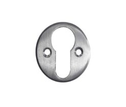 Frelan Hardware Euro Profile Escutcheon (40mm Diameter), Satin Chrome