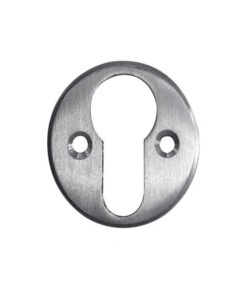 Frelan Hardware Euro Profile Escutcheon (40mm Diameter), Satin Chrome