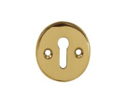 Frelan Hardware Standard Profile Escutcheon (40mm Diameter), Polished Brass