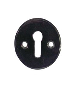 Frelan Hardware Standard Profile Escutcheon (40mm Diameter), Polished Black Nickel