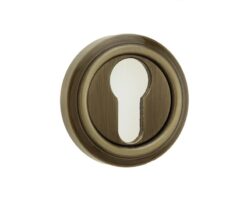 Frelan Hardware Parisian Euro Profile Escutcheon, Antique Bronze