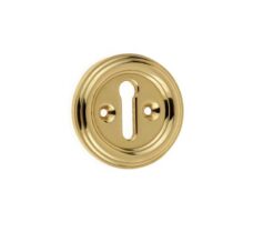 Frelan Hardware Parisian Standard Profile Escutcheon, Polished Brass