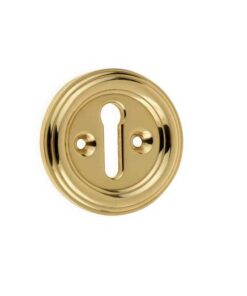 Frelan Hardware Parisian Standard Profile Escutcheon, Polished Brass