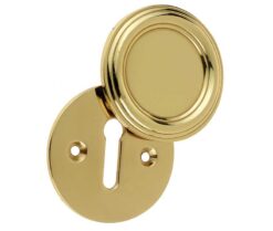 Frelan Hardware Parisian Covered Standard Profile Escutcheon, Polished Brass