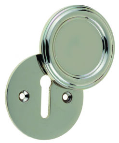Frelan Hardware Parisian Covered Standard Profile Escutcheon, Polished Nickel