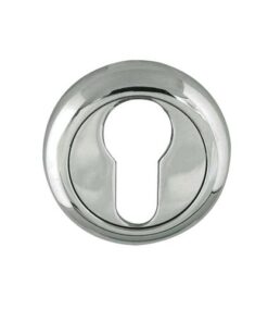 Frelan Hardware Euro Profile Bevelled Escutcheon, Polished Chrome