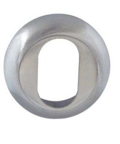 Frelan Hardware Oval Profile Bevelled Escutcheon, Satin Chrome