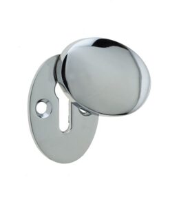 Frelan Hardware Standard Profile Oval Covered Escutcheon, Polished Chrome
