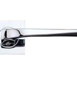 Lyra Lever On Square Rose, Polished Chrome (sold in pairs)