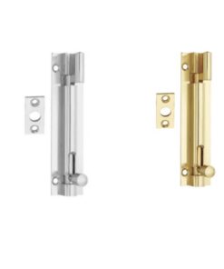 Necked Barrel Bolt - 100x38mm - Polished Brass