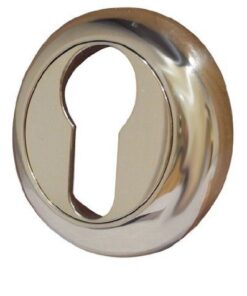 Frelan Hardware Euro Profile Bevelled Escutcheon, Polished Brass