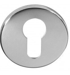 Frelan Hardware Euro Profile Escutcheon, Polished Chrome