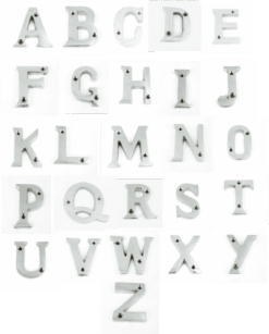 Door Letters (A-Z)  - 50mm - Polished Chrome