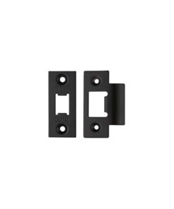 Zoo Hardware Face Plate And Strike Plate Accessory Pack, Powder Coated Black