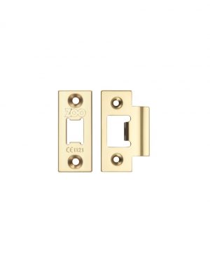 Zoo Hardware Face Plate And Strike Plate Accessory Pack, PVD Stainless Brass
