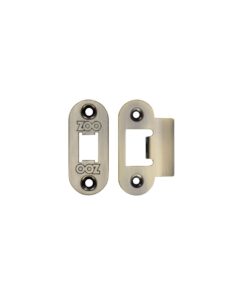 Zoo Hardware Radius Edge Face Plate And Strike Plate Accessory Pack, Powder Coated Black