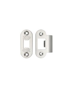 Zoo Hardware Radius Edge Face Plate And Strike Plate Accessory Pack, Polished Stainless Steel