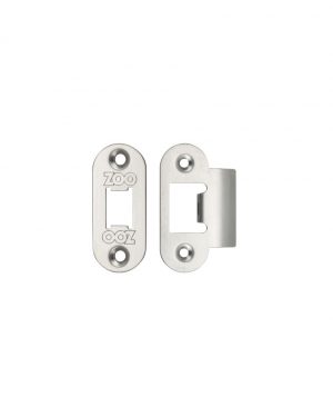 Zoo Hardware Radius Edge Face Plate And Strike Plate Accessory Pack, Polished Stainless Steel