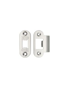 Zoo Hardware Radius Edge Face Plate And Strike Plate Accessory Pack, Satin Stainless Steel