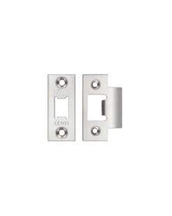 Zoo Hardware Face Plate And Strike Plate Accessory Pack, Satin Stainless Steel
