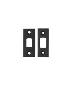 Zoo Hardware Face Plate And Strike Plate Accessory Pack, Powder Coated Black
