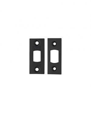 Zoo Hardware Face Plate And Strike Plate Accessory Pack, Powder Coated Black