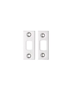 Zoo Hardware Face Plate And Strike Plate Accessory Pack, Polished Stainless Steel