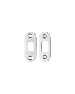 Zoo Hardware Radius Face Plate And Strike Plate Accessory Pack, PVD Stainless Brass