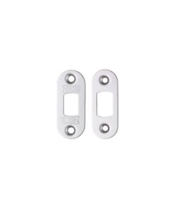 Zoo Hardware Radius Face Plate And Strike Plate Accessory Pack, Polished Stainless Steel