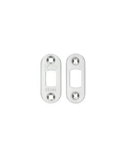 Zoo Hardware Radius Face Plate And Strike Plate Accessory Pack, Satin Stainless Steel