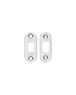 Zoo Hardware Radius Face Plate And Strike Plate Accessory Pack, Satin Stainless Steel