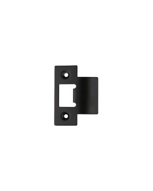Zoo Hardware Spare Extended Tongue Strike Plate Accessory, Powder Coated Black