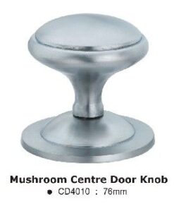 Mushroom Centre Door Knobs – 76mm – Satin Chrome Polished