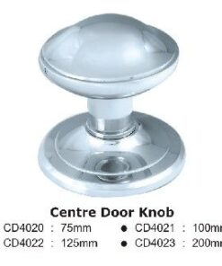 Centre Door Knobs – 100mm – Polished Chrome Finish