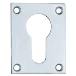 Square Euro Escutcheon - 50mm - Satin Chrome Polished
